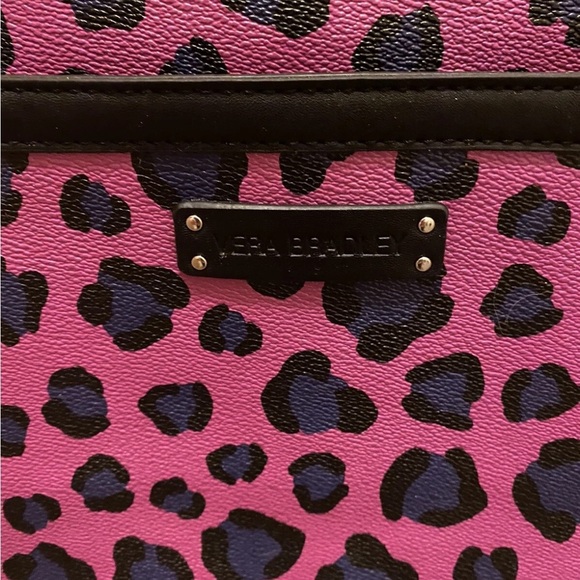 Vera Bradley Purple and Black Leopard Print Women's Crossbody Bag - Picture 2 of 15